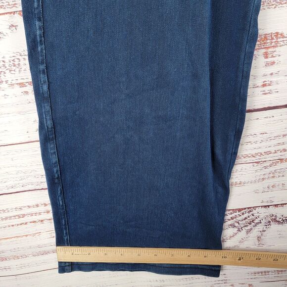 Halara Pants Womens Large Petite Blue Cargo Pull On Stretch Wide Leg Casual NWT - Picture 2 of 10
